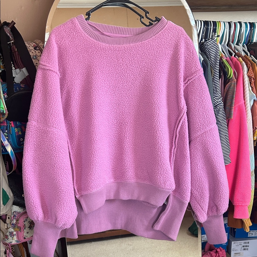 NWOT We The Free Cozy Camden Shearling Sweatshirt Size XS